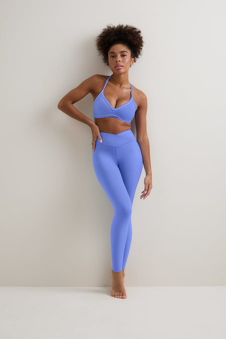 DayFlex Wrap High Waisted Legging - Iris Blue