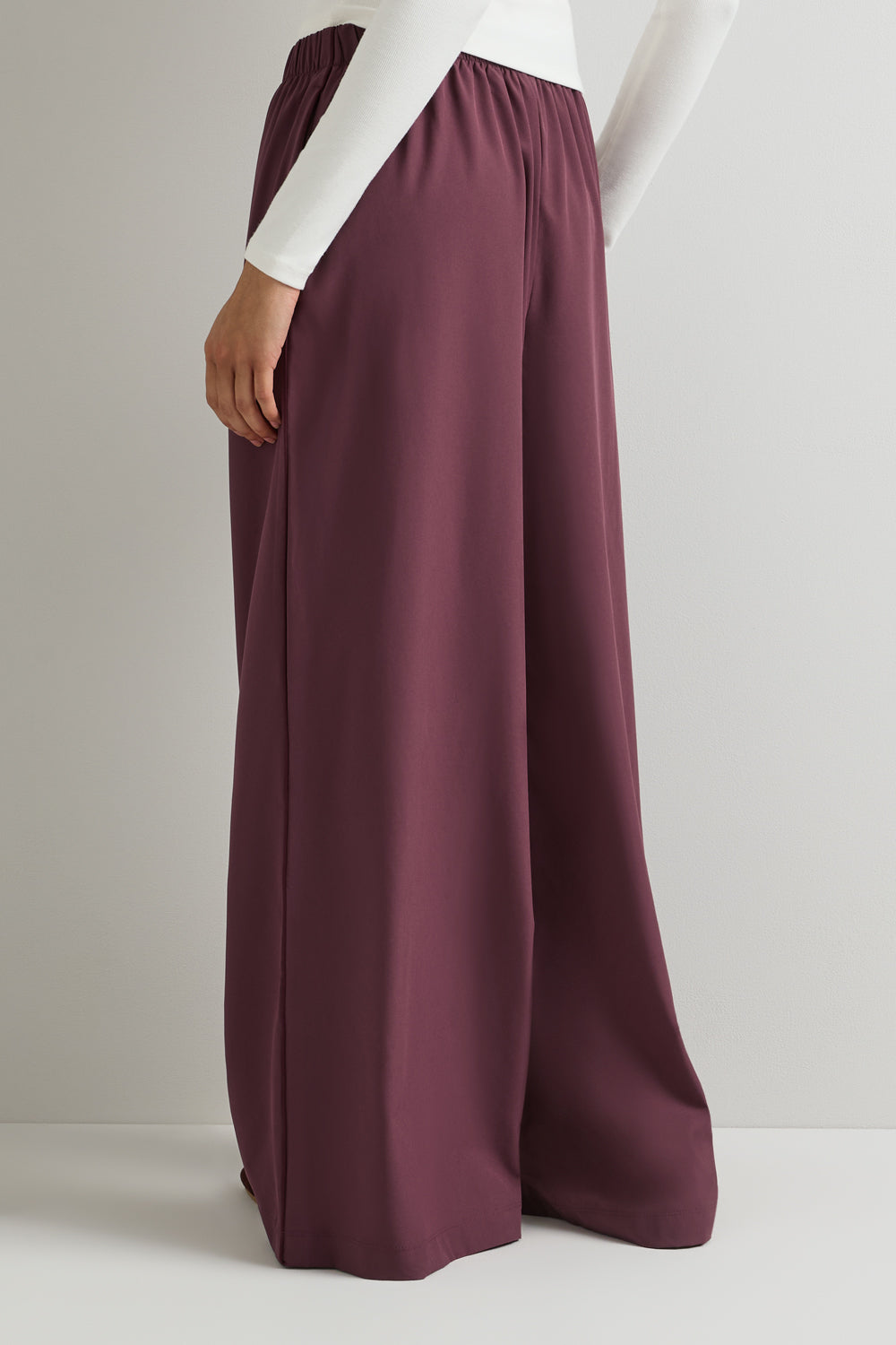 Wide Leg Studio Pant - Light Fig & Fig