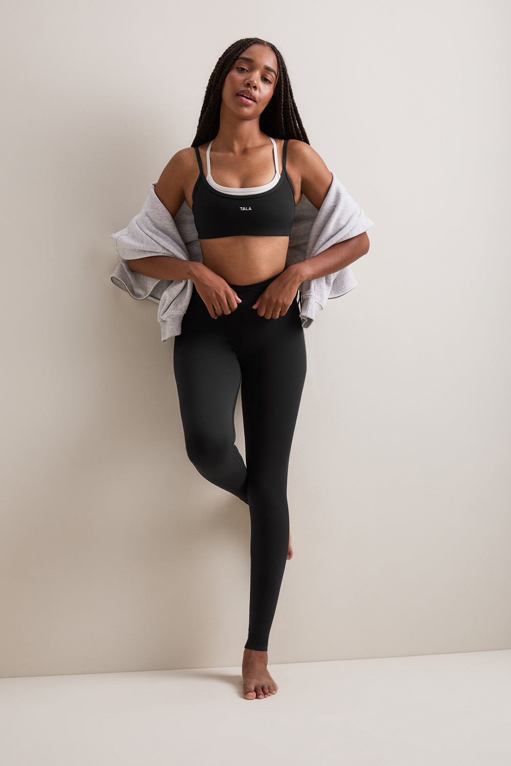 DayFlex Wrap High Waisted Legging - Shadow Black