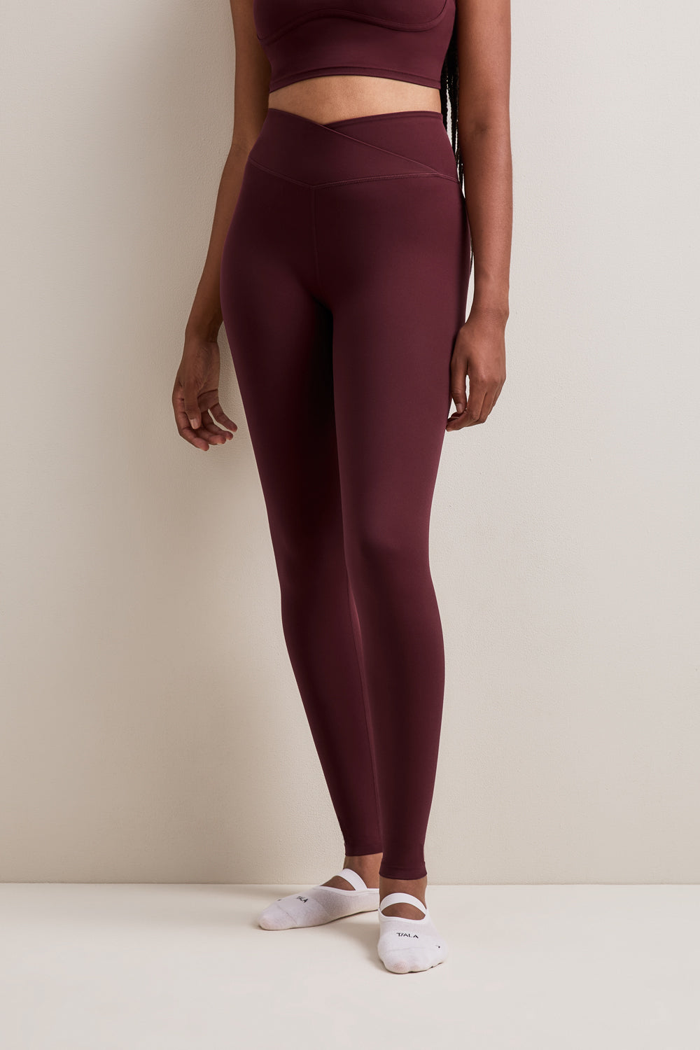 DayFlex Wrap High Waisted Legging - Burgundy
