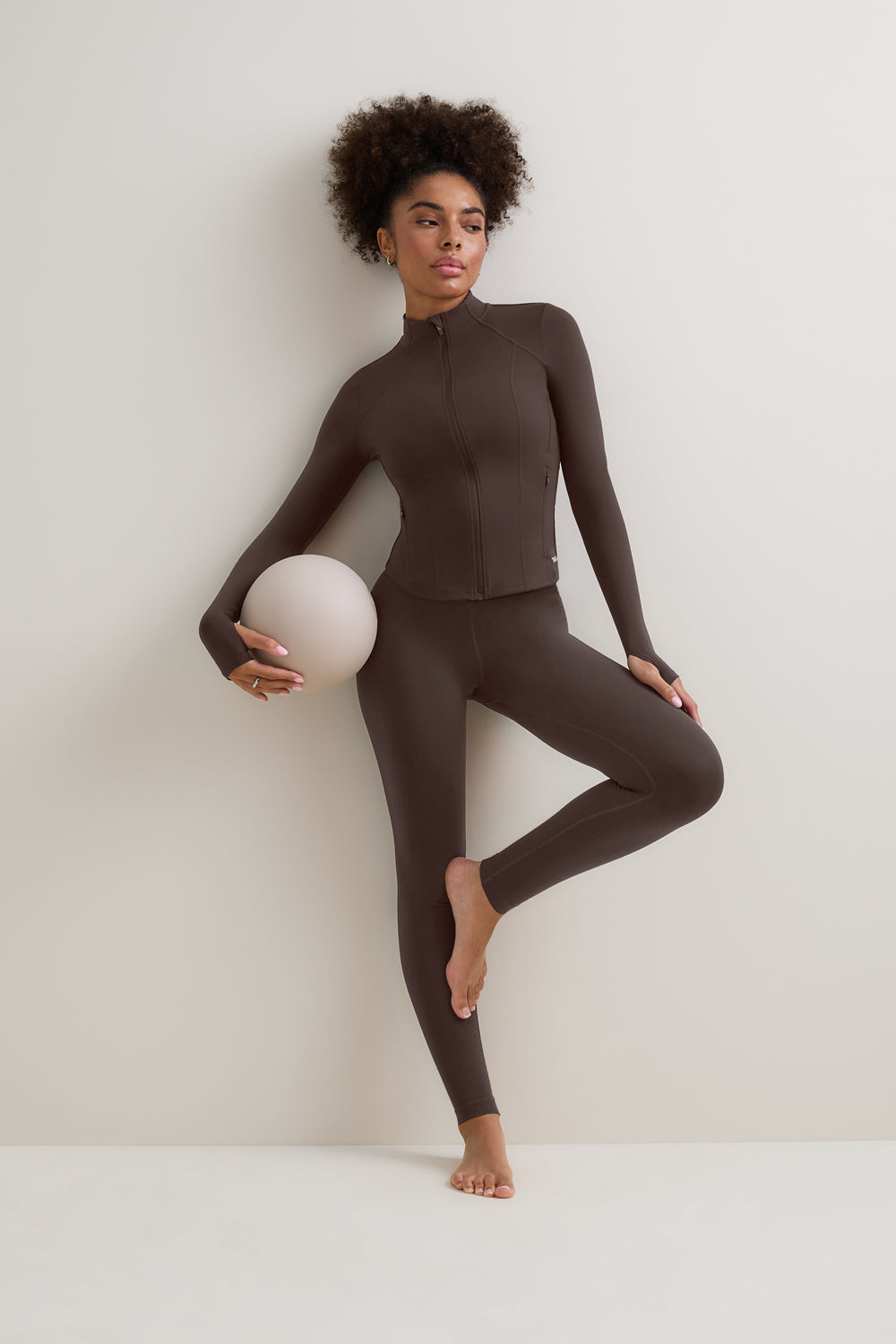 DayFlex Zip Through Sports Jacket - Chestnut Brown