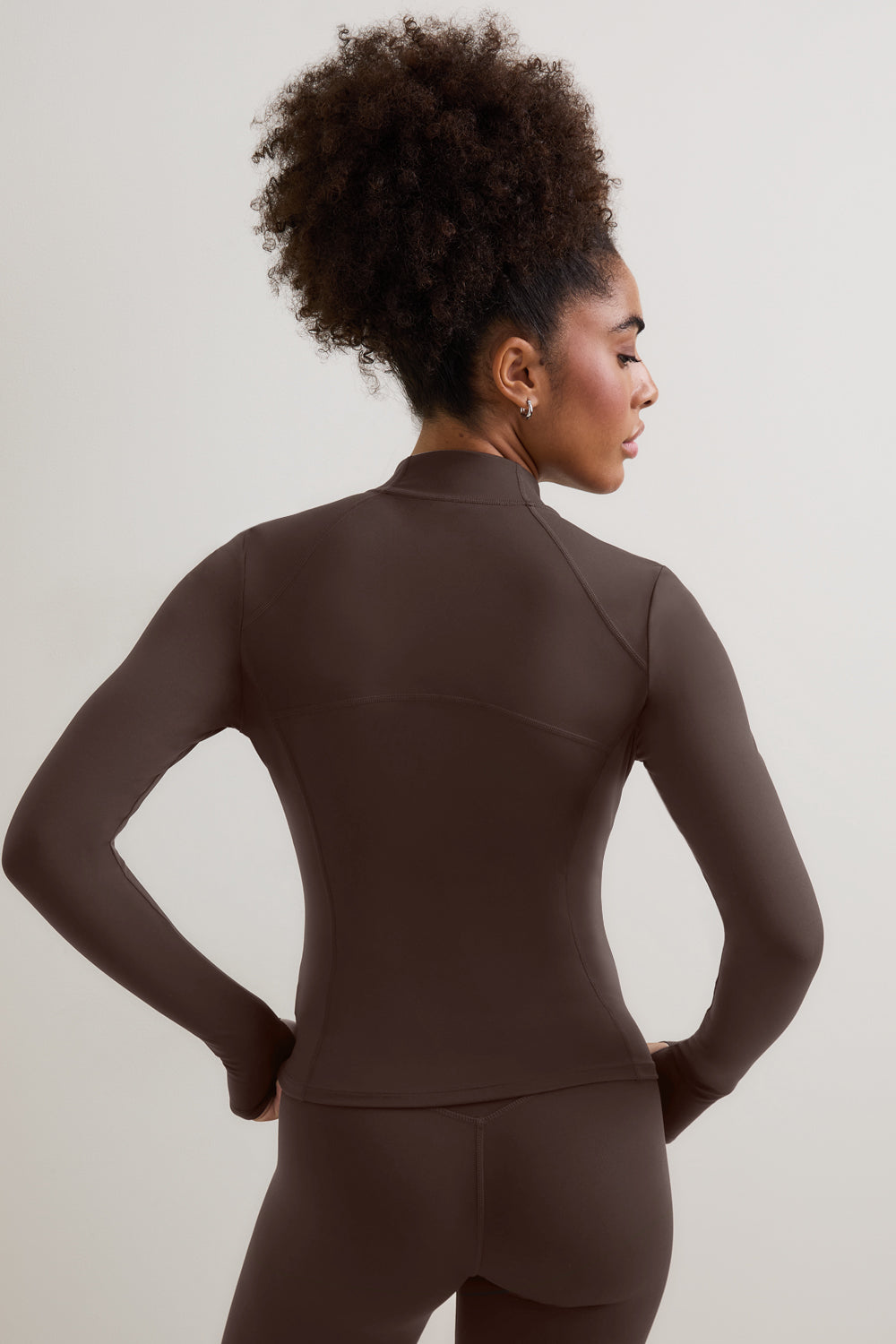DayFlex Zip Through Sports Jacket - Chestnut Brown