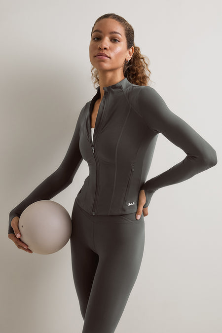 DayFlex Zip Through Sports Jacket - Dark Olive