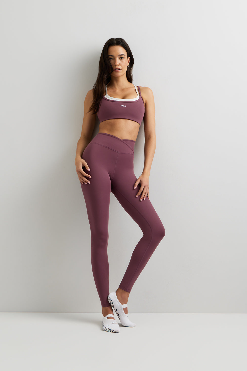 DayFlex Wrap High Waisted Legging - Light Fig