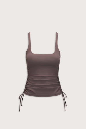 DayFlex Adjustable Side Tie Vest - Mocha Brown