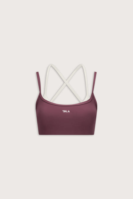 DayFlex Double Layer Sports Bra - Light Fig & Ivory