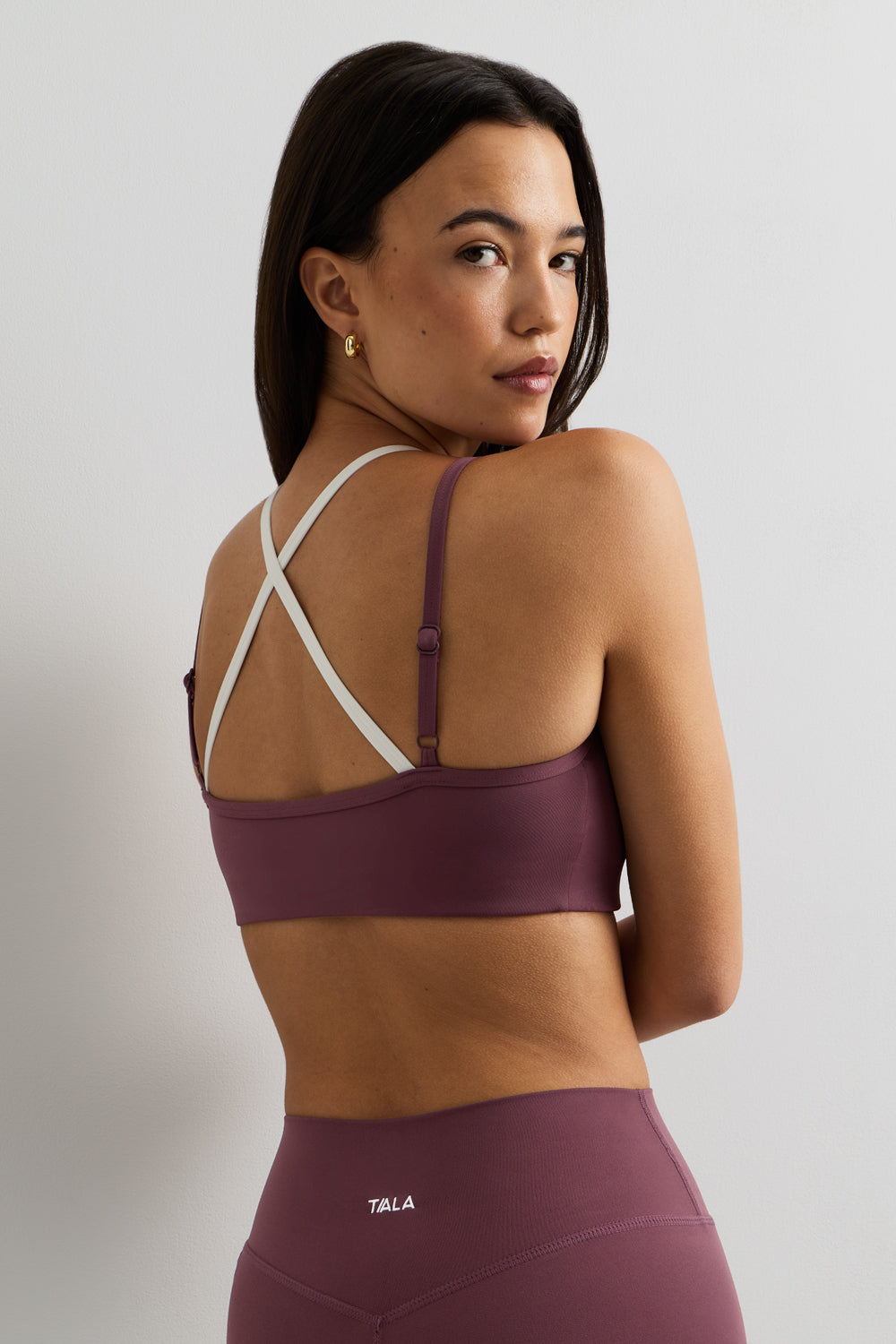 DayFlex Double Layer Sports Bra - Light Fig & Ivory