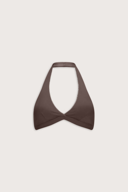 DayFlex Halter Sports Bra - Mocha Brown