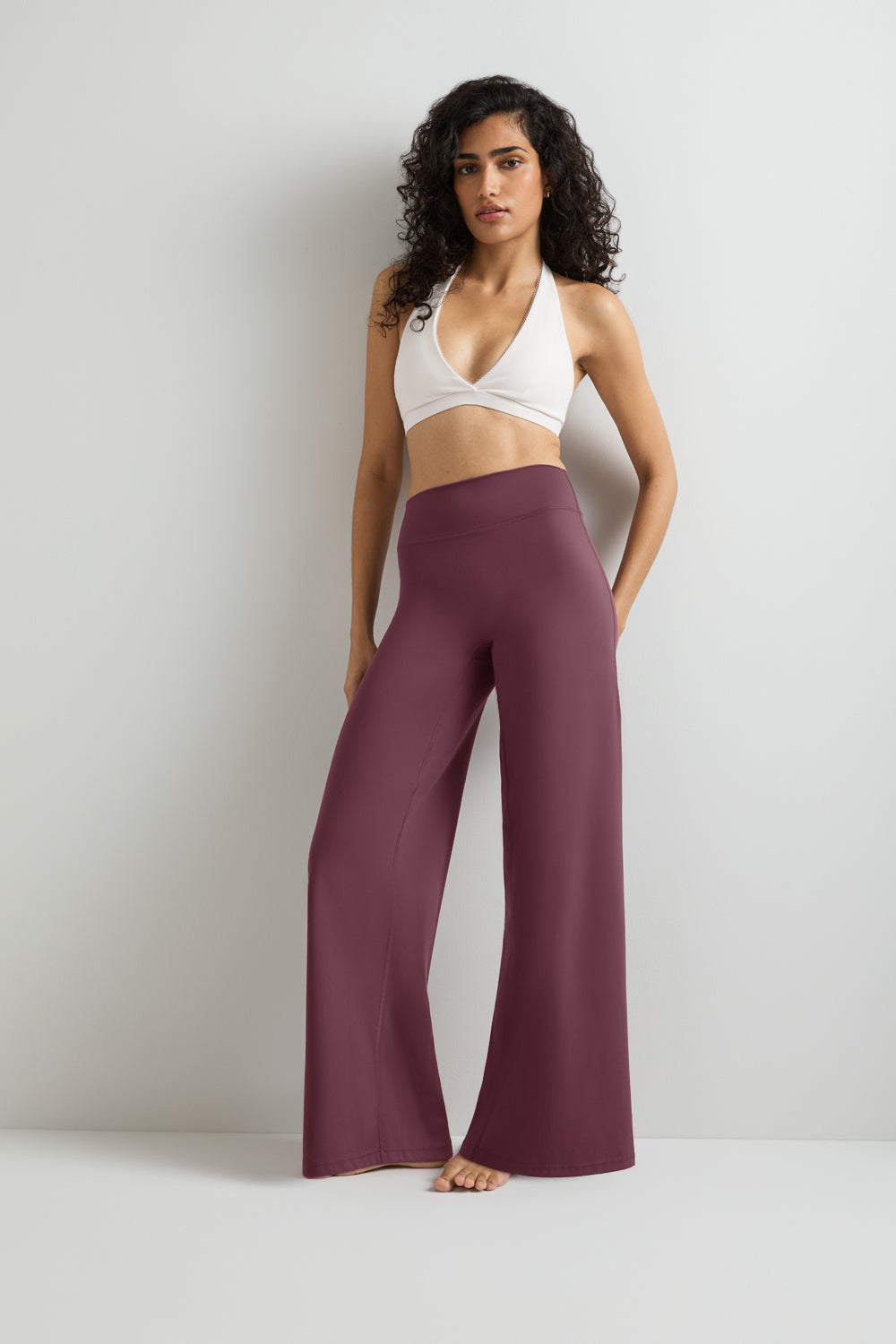 DayFlex Halter Sports Bra - Ivory
