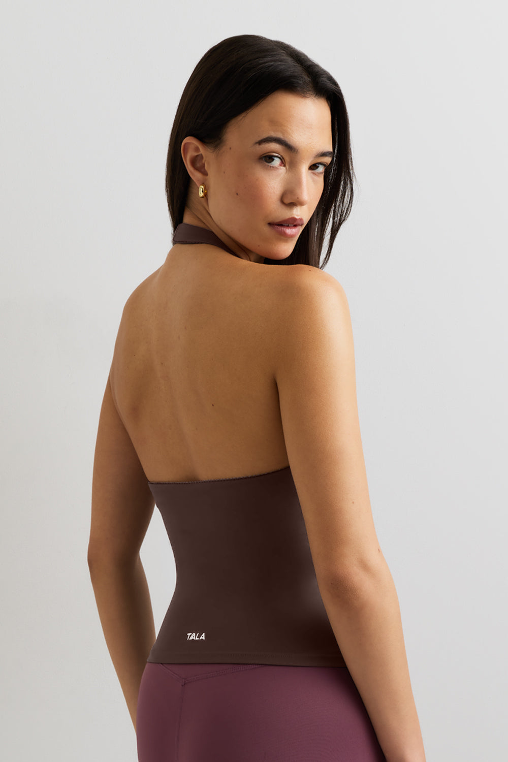 DayFlex Halter Tank - Mocha Brown