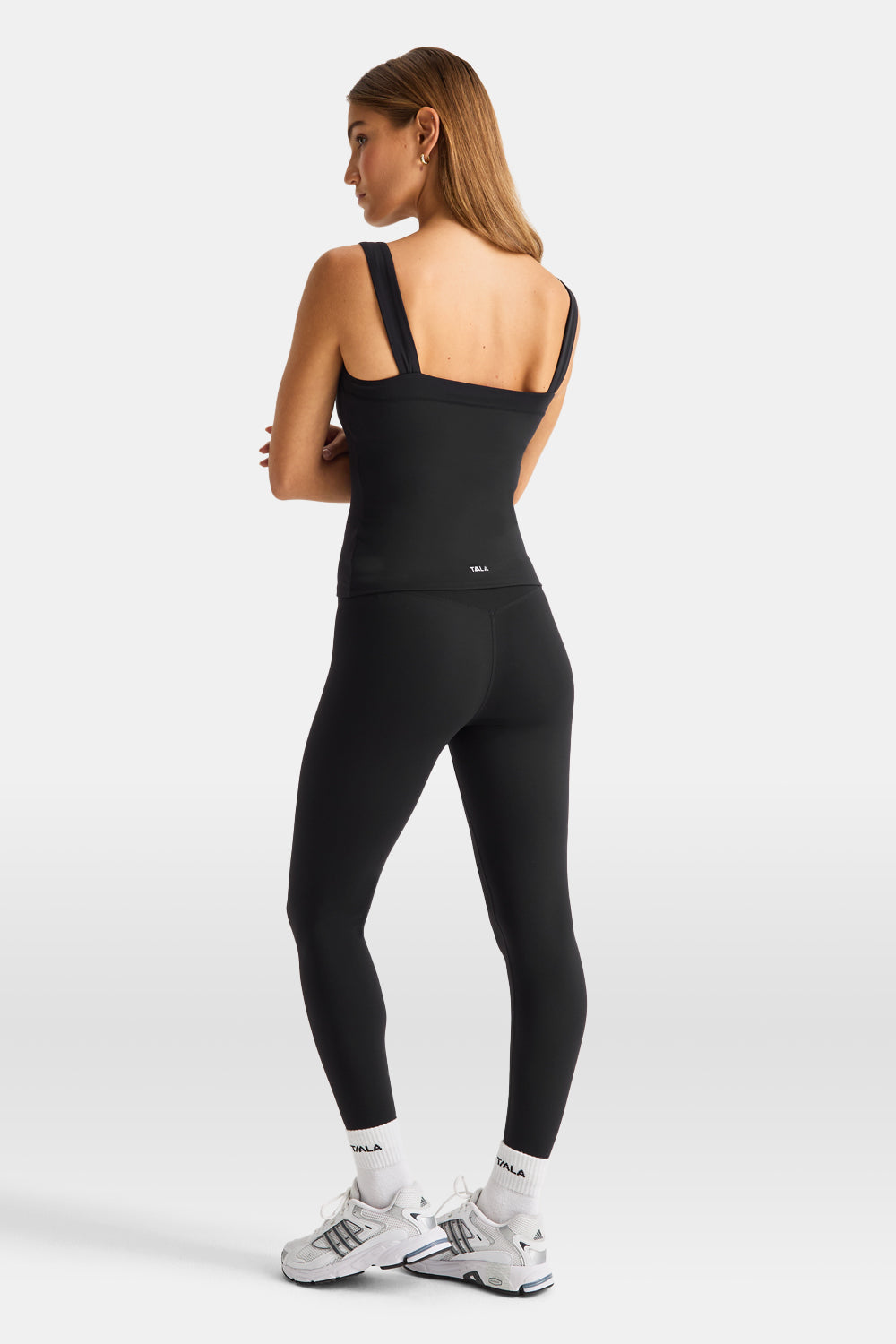 DayFlex Ruched Strap Vest - Shadow Black