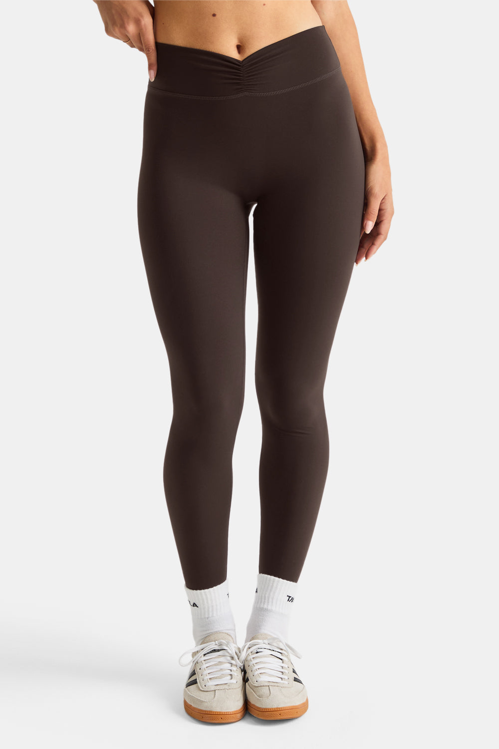 DayFlex Ruched Waist No Front Seam Legging - Americano