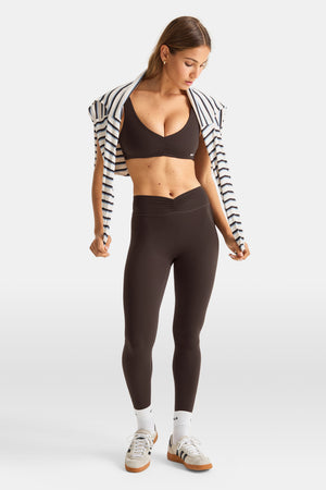 DayFlex Ruched Waist No Front Seam Legging - Americano