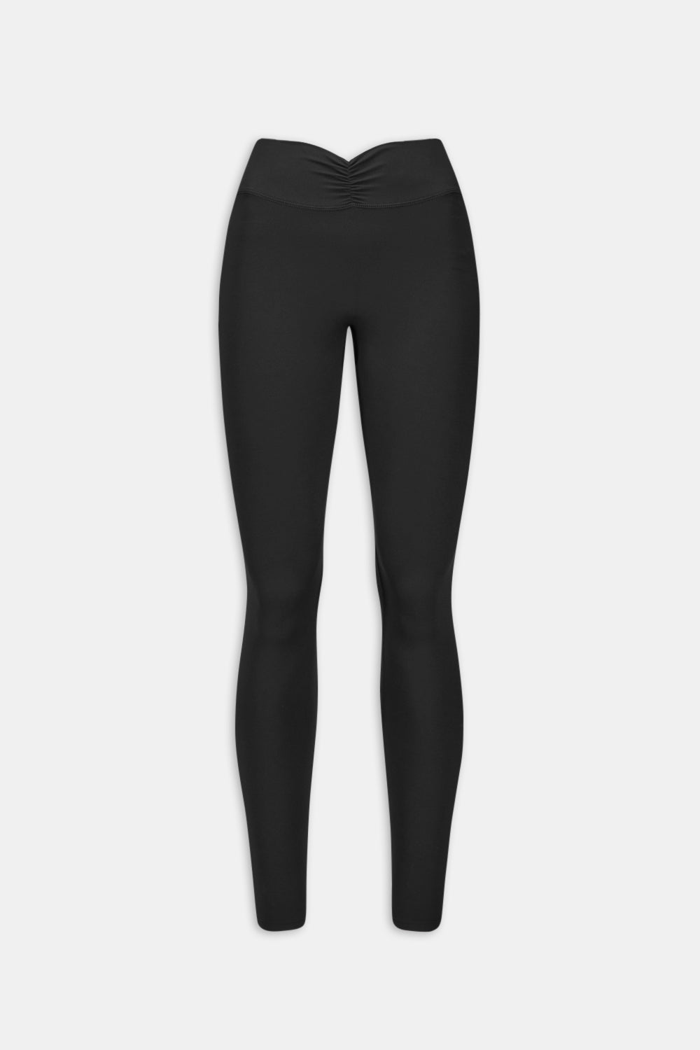 DayFlex Ruched Waist No Front Seam Legging - Shadow Black