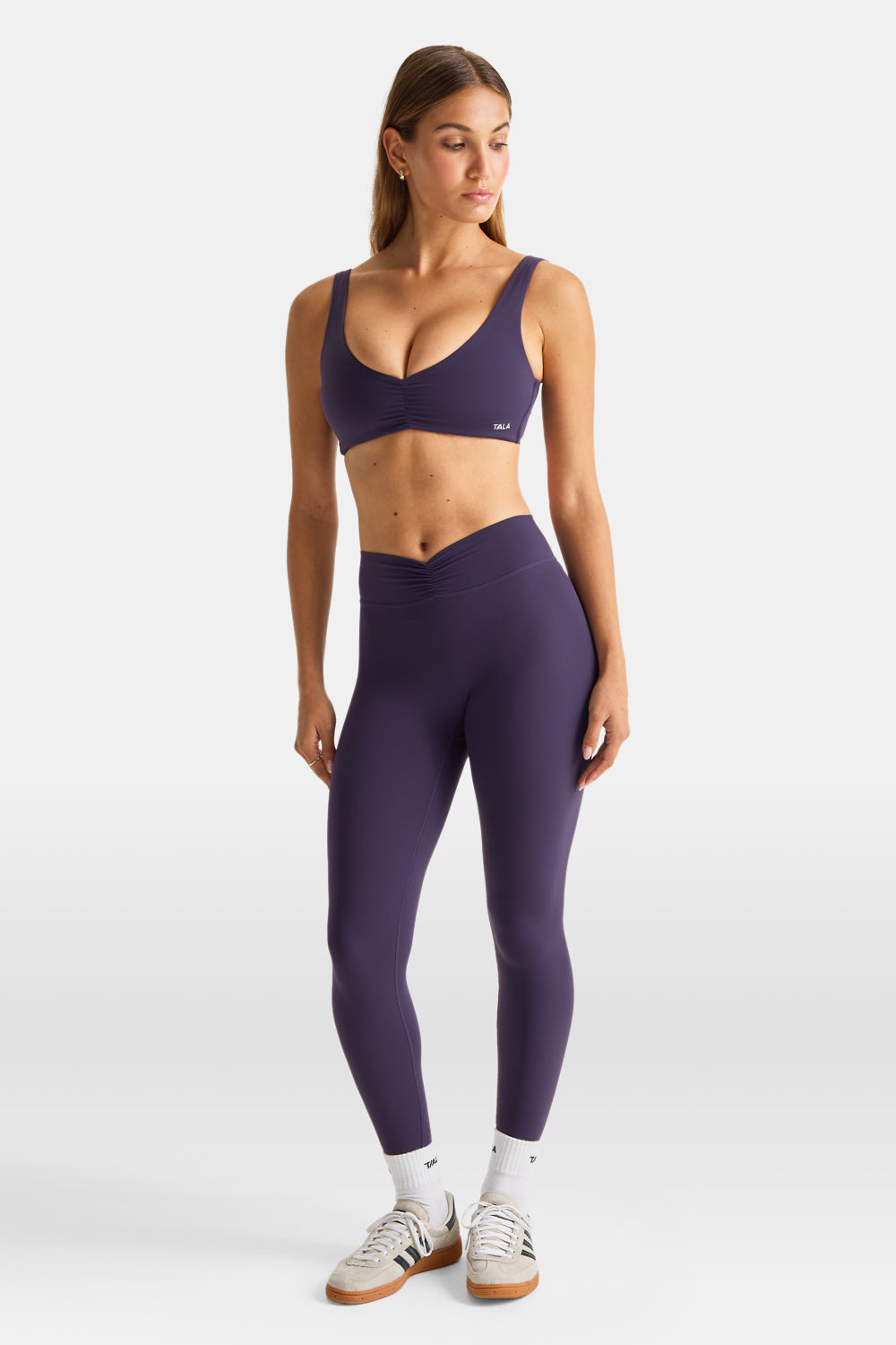 DayFlex Ruched Waist No Front Seam Legging - Dusk
