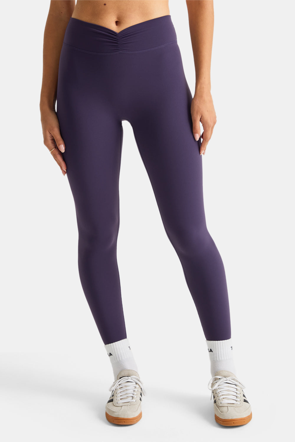 DayFlex Ruched Waist No Front Seam Legging - Dusk