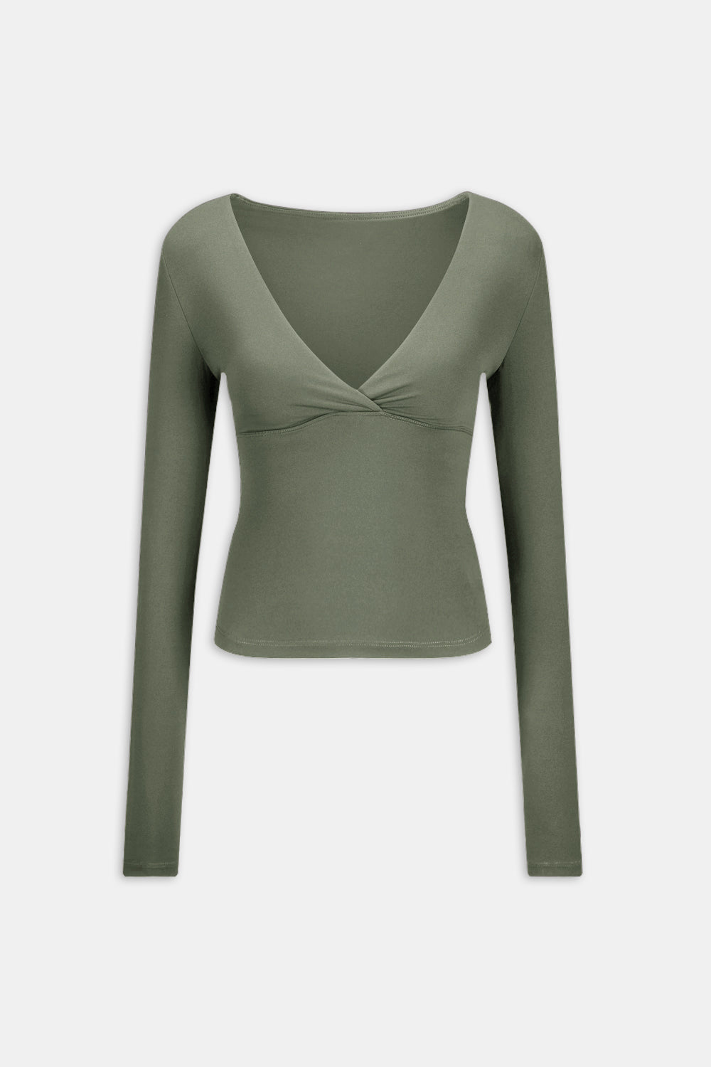 DayFlex V Neck Top - Light Moss
