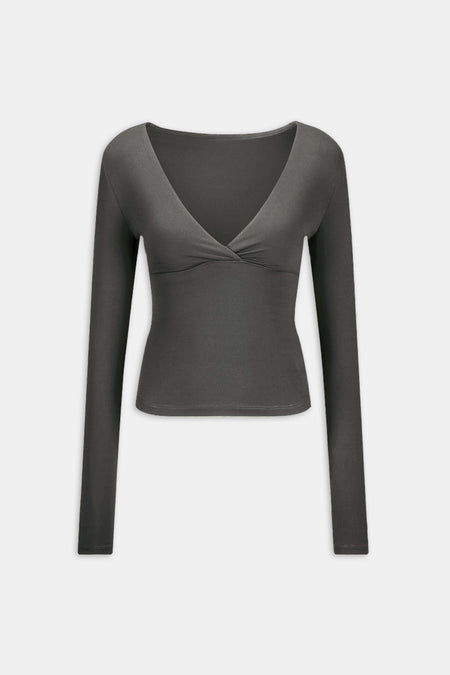 DayFlex V Neck Top - Dark Olive