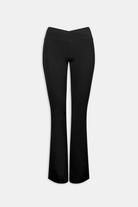 DayFlex Wrap Flared Yoga Pant - Shadow Black