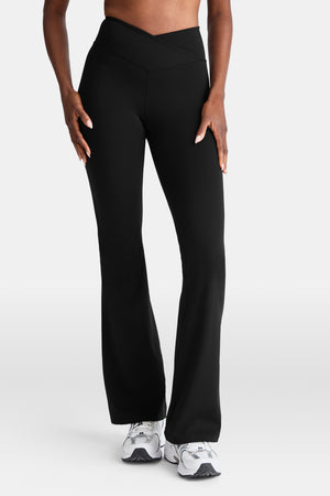 DayFlex Wrap Flared Yoga Pant - Shadow Black