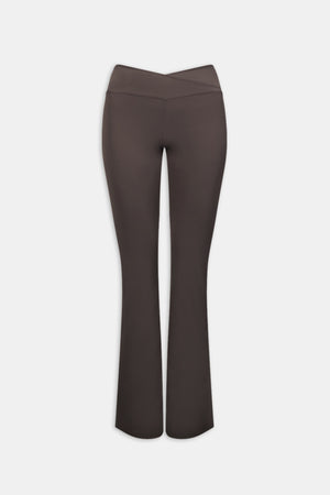 DayFlex Wrap Flared Yoga Pant - Deep Taupe