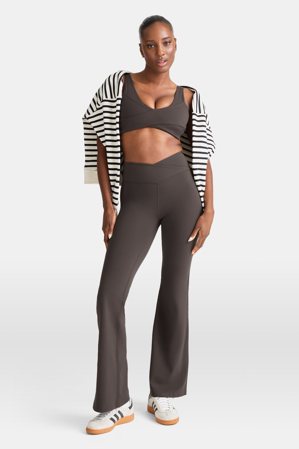 DayFlex Wrap Flared Yoga Pant - Deep Taupe