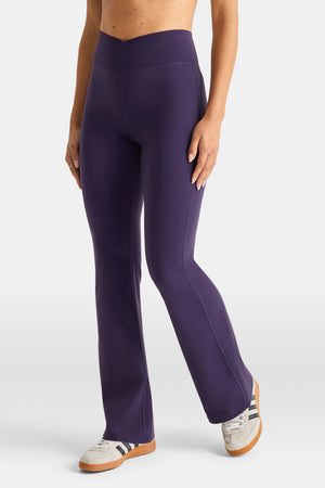 DayFlex Wrap Flared Yoga Pant - Purple Dusk