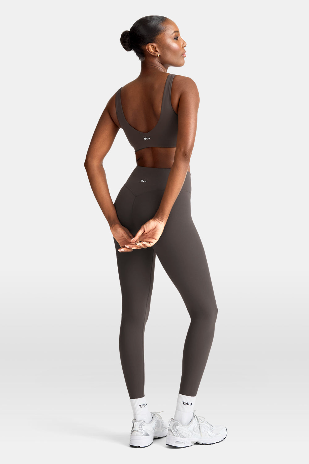 DayFlex Wrap Front Sports Bra - Deep Taupe