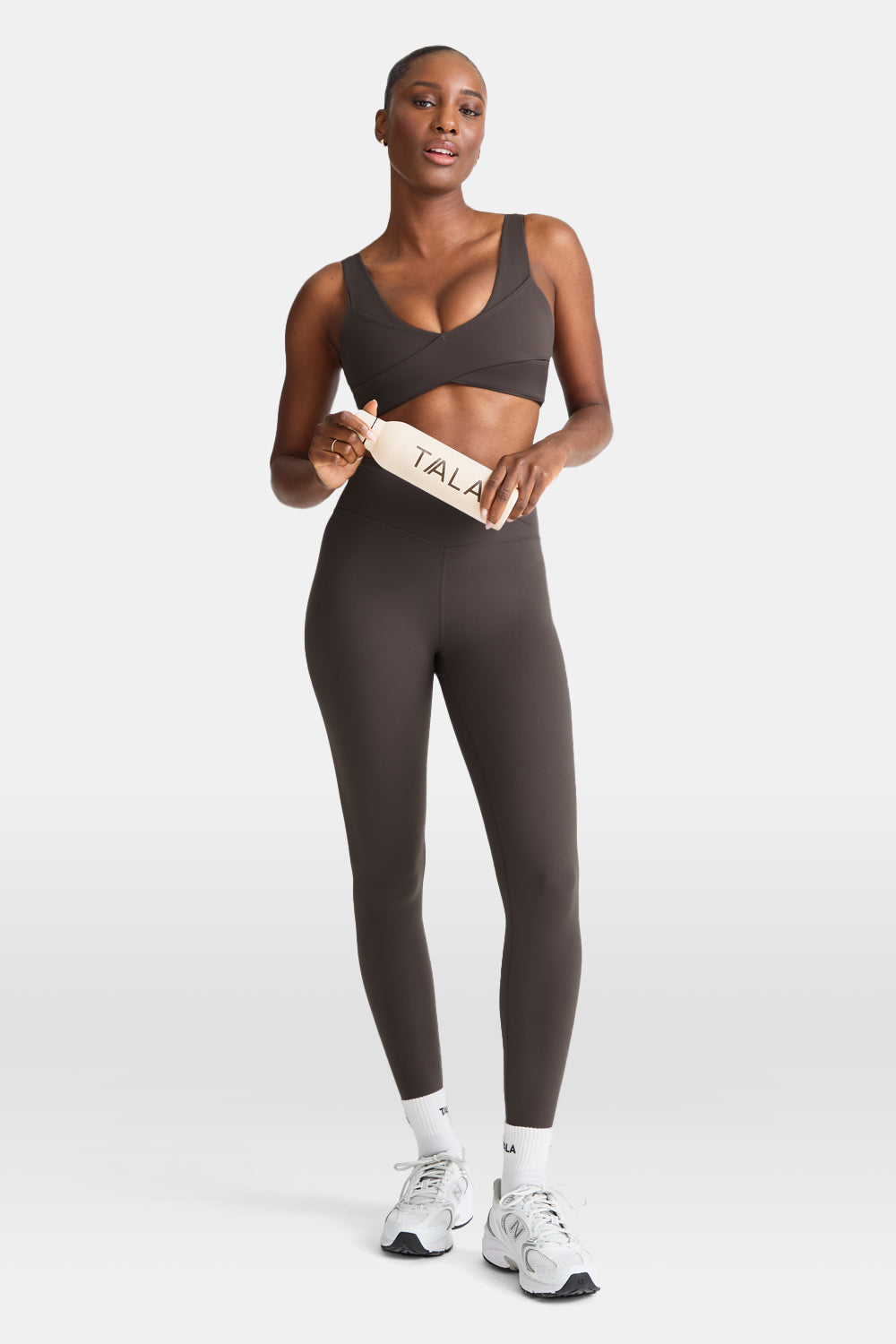 DayFlex Wrap Front Sports Bra - Deep Taupe
