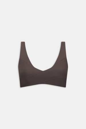 DayFlex Wrap Front Sports Bra - Deep Taupe