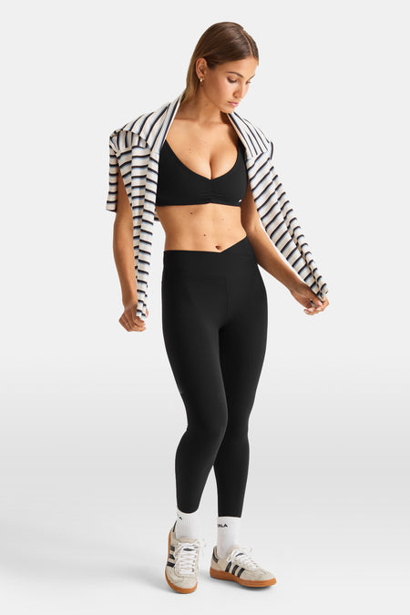 DayFlex Wrap High Waisted Legging - Shadow Black