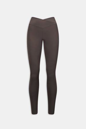 DayFlex Wrap High Waisted Legging - Deep Taupe