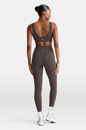 DayFlex Wrap High Waisted Legging - Deep Taupe