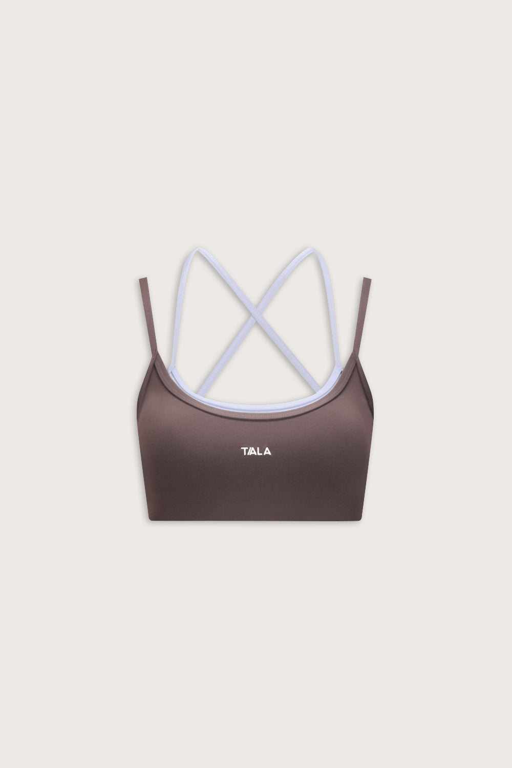 DayFlex Double Layer Sports Bra - Mocha Brown / Lilac