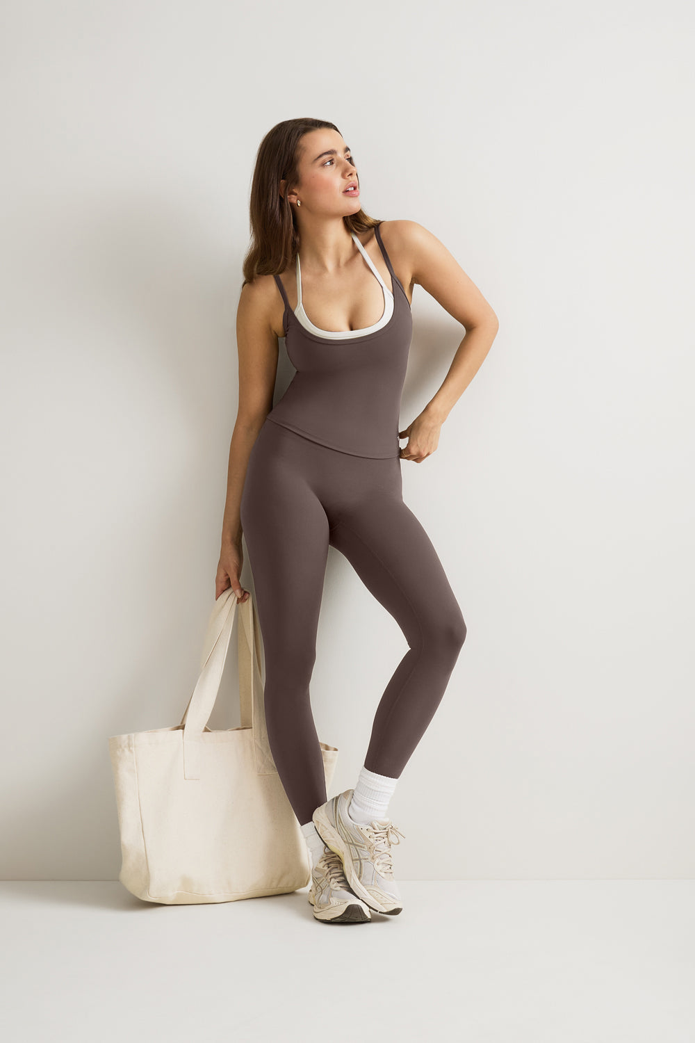 DayFlex Double Layer Vest - Mocha Brown / Ivory