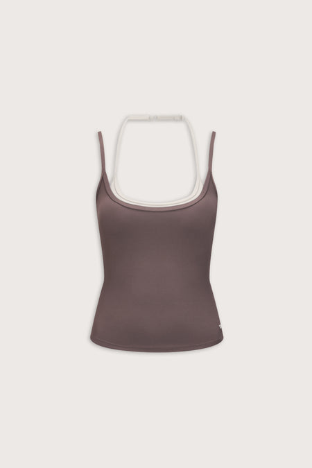 DayFlex Double Layer Vest - Mocha Brown / Ivory