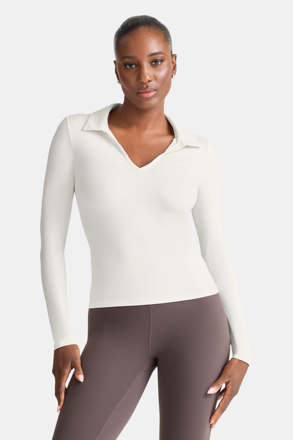 DayFlex Long Sleeve Lightweight Polo - Ivory