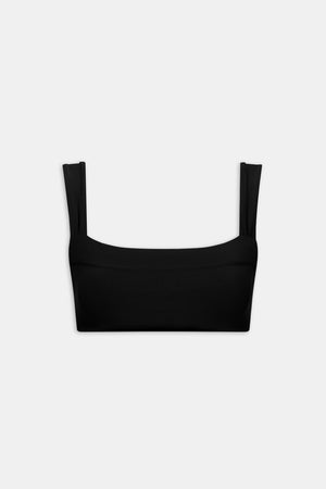 DayFlex Ruched Bandeau Sports Bra - Shadow Black