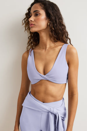DayFlex Twist Front Sports Bra - Lilac