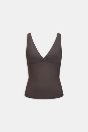DayFlex V Neck Vest - Deep Taupe