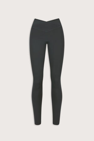 DayFlex Wrap High Waisted Legging - Slate Green