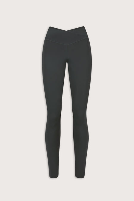 DayFlex Wrap High Waisted Legging - Slate Green