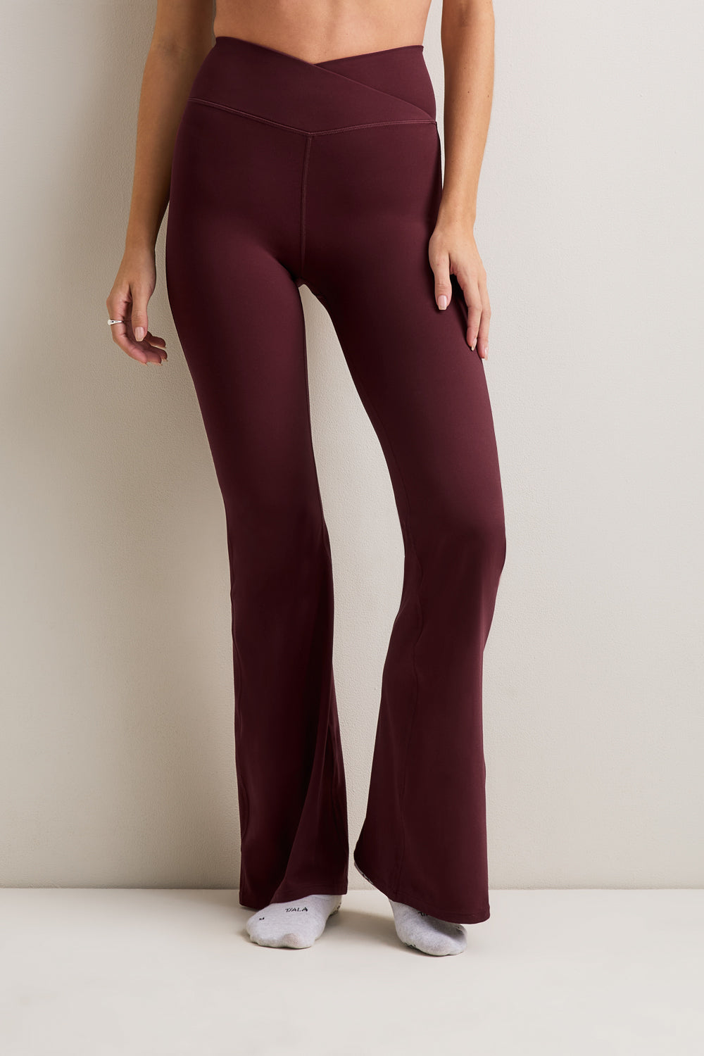 DayFlex Wrap Flared Yoga Pant - Burgundy