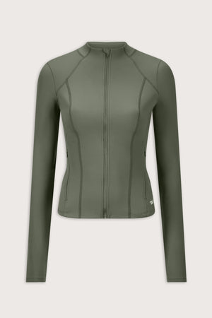 DayFlex Zip Through Sports Jacket - Light Moss