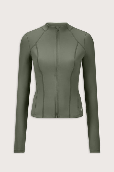 DayFlex Zip Through Sports Jacket - Light Moss