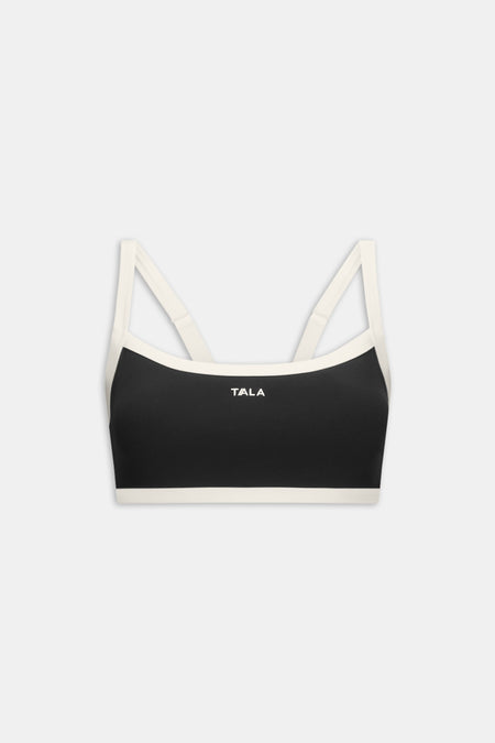 DayFlex Bandeau Sports Bra - Shadow Black / Ivory