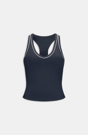 DAYFLEX BUILT-IN SUPPORT V NECK RACER VEST - MIDNIGHT NAVY