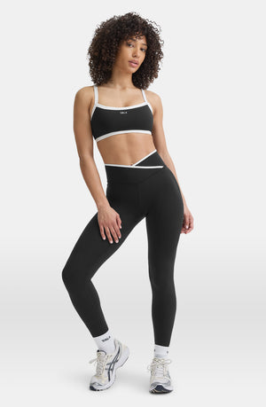 DAYFLEX WRAP HIGH WAISTED LEGGING - SHADOW BLACK & IVORY