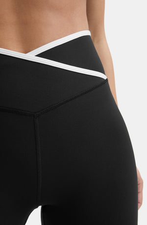 DAYFLEX WRAP HIGH WAISTED LEGGING - SHADOW BLACK & IVORY