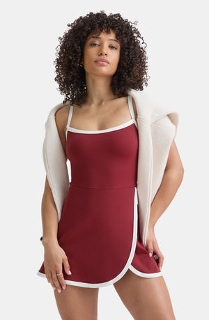 DAYFLEX ACTIVE DRESS - VINTAGE RED & IVORY